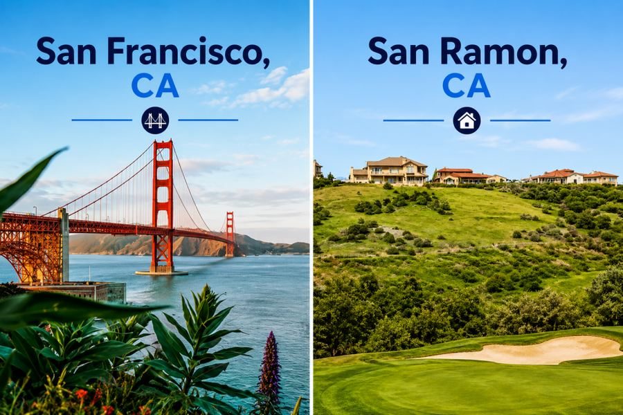 San Francisco and San Ramon, CA homes